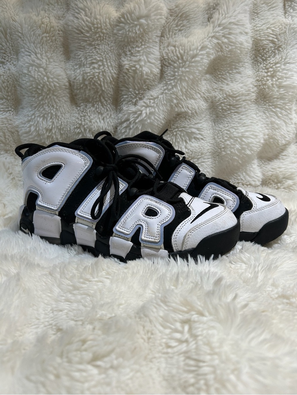 Nike Kids Black and White 'AIR' Lettering Sneakers